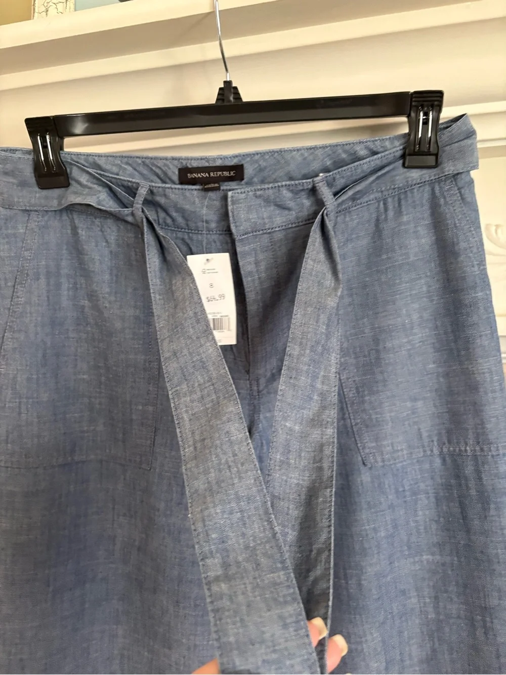 Comfort Fit Light Blue woman’s Linen-Blend Pants